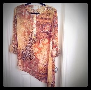 Chico's Asymmetrical Hem Blouse